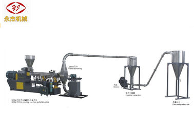 뜨거운 절단 두 배 나사 WPC 압출기 기계 400-500kg/H 수용량 긴 경간 생활